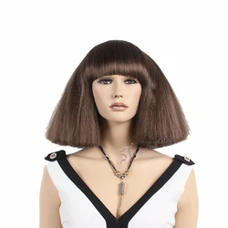 ST Guangzhou Cheap Wholesale Lady Gaga Style Straight Short Synthetic Wigs For Women