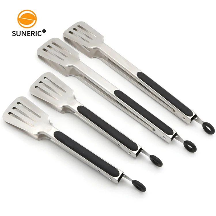 Grill Extra Long Handle 9 12 Inch Bbq 2 Function Kitchen Scissor Stainless Steel Barbecue Food Tongs Of Rotating