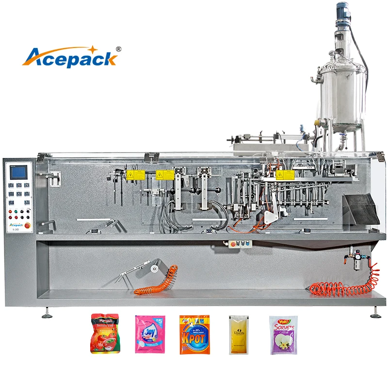 Horizontal Duplex Honey Liquid Filling Sachet Forming Packaging Machine Automatic Sealing Machine Soft Pouch Packing Flat Pouch