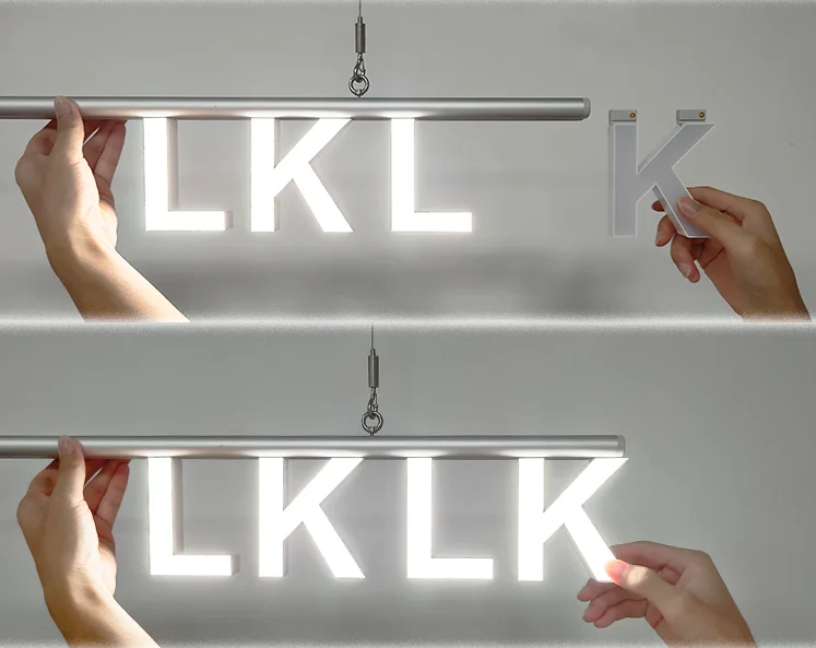 abcmix DIY led light letters ABS injected led sign light box for Christmas promotion