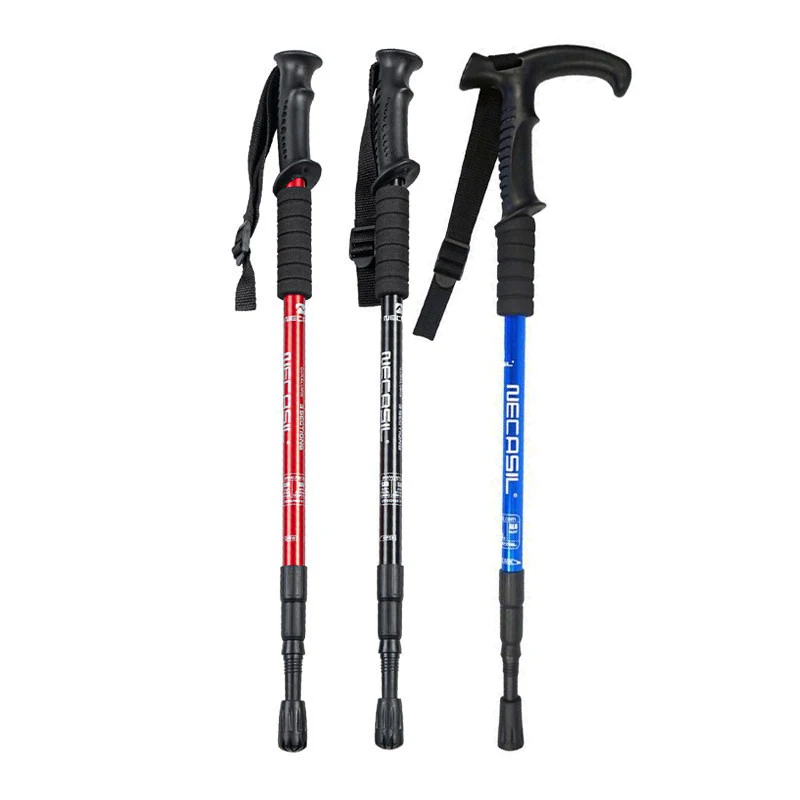 High Quality Hiking Pole Walking Stick Adjustable Mountain Climbing Aluminum Alloy Telescopic Trekking Pole for Outdoor