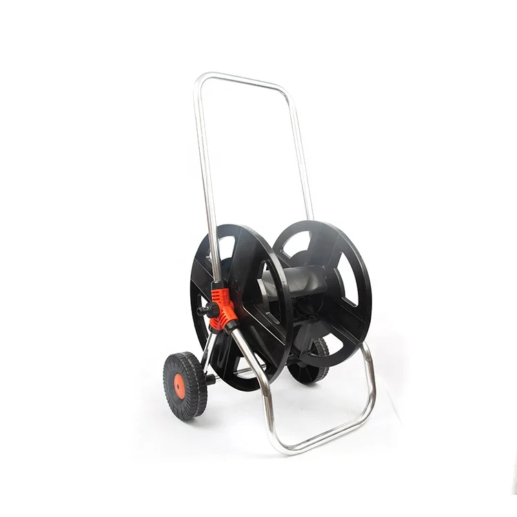Best Sale High Quality ABS TPR 1/2' Water Lawn Sprinkler Hand Crank Hose Reel With Aluminum Tube Trolley For Garden