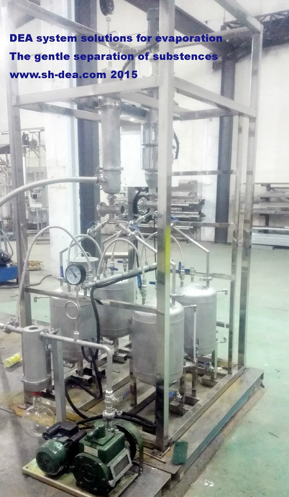 DEA-BML-20    oil extraction machine ethanol extraction machine stainless steel wiped scraper thin film evaporator