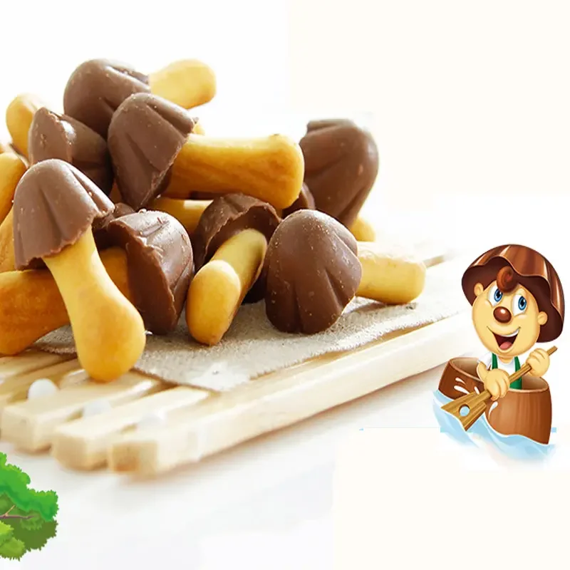 Wholesale Best price Chocolate-coated cookies in mushroom shaped 48g for kids