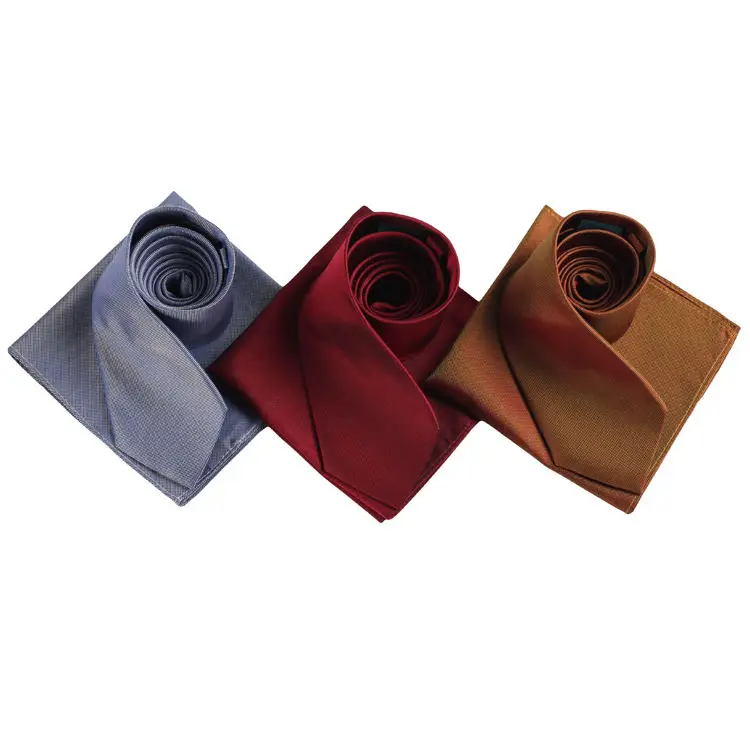 Factory Direct Sales OEM Service Business Custom Polyester/Silk Ties High Quality Solid Woven Jacquard Handmade Necktie for Men