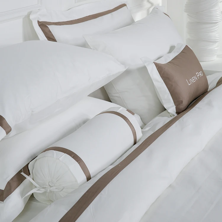 LinenPro New Bed Sheet Embroidery Design 5 Star Hotel Bedding Sets 100% Cotton