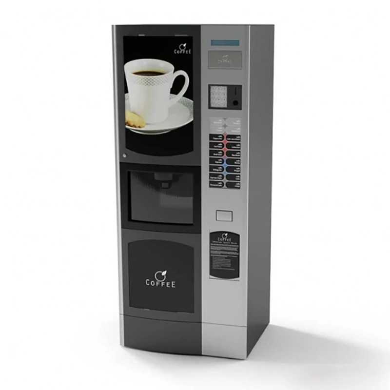 Commercial Intelligent Coffee Vending Machine With Touch Screen And Grinder