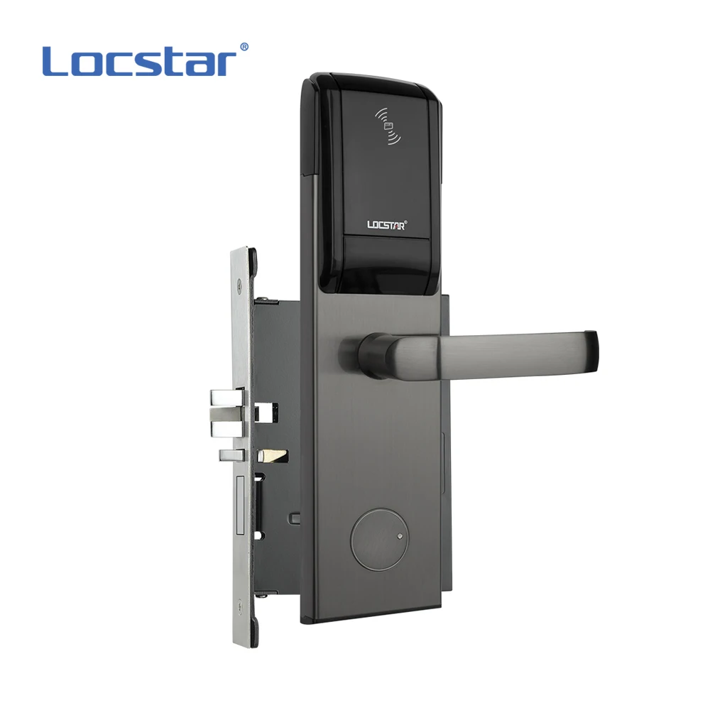 Locstar Fashion Key Safe Mortise Digital Ic Card Hotel Aluminium Mfid Electronic Magnetic Gate Electric Bolt Door Lock