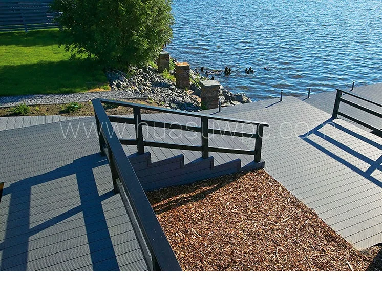 Outdoor Wood Plastic composite Decking  wood flooring 3D embossed WPC flooring composite deck