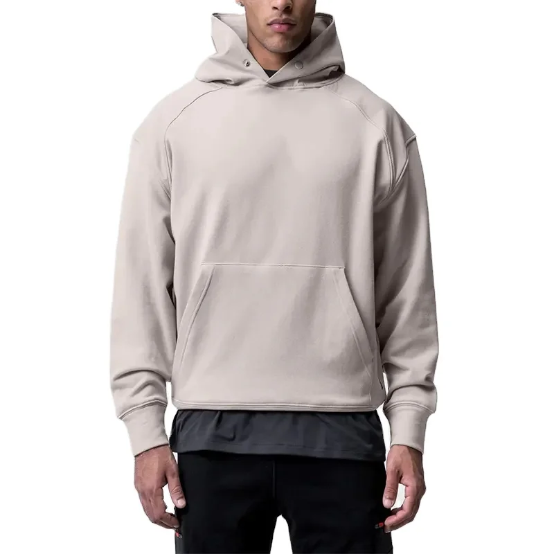 New Style Pullover Blank Oversized Hoodie French Terry Plain No String Raglan Sleeve Hoodie