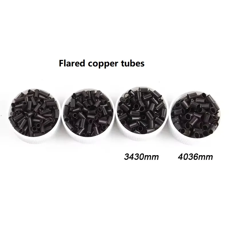 Micro Tubes Flared Micro Rings Links Micro Ring I Tip Hair Extension Tools Flat Edge Copper Wholesale 2.8mm 3.0mm 3.4mm 4.0mm