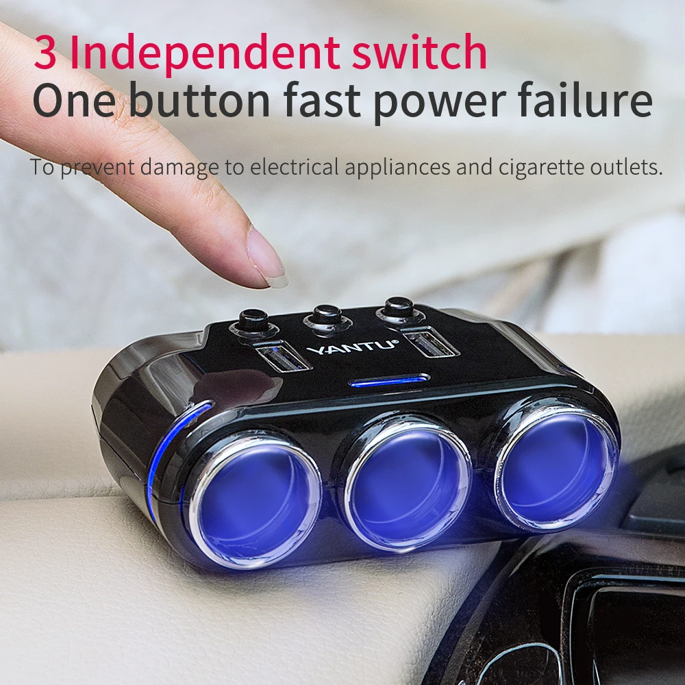 Новое водонепроницаемое автомобильное зарядное устройство YANTU с USB разъемом B39 популярный Проводной адаптер хорошего качества для автомобильного прикуривателя