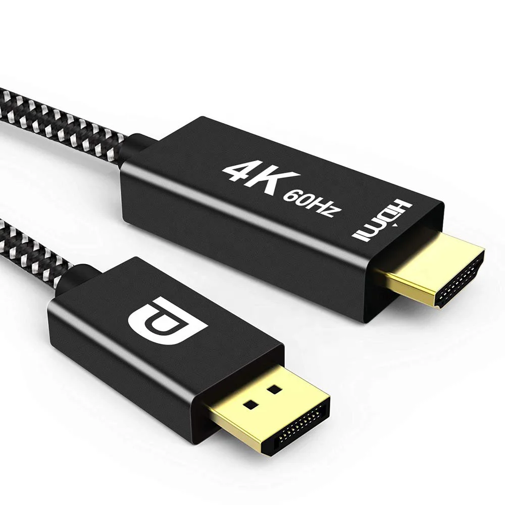 Vnew customized length  Displayport to HDMI CABLE 4K 60Hz DP to HDMI Gold-Plated Cord 6 Feet Cable for mobile phone