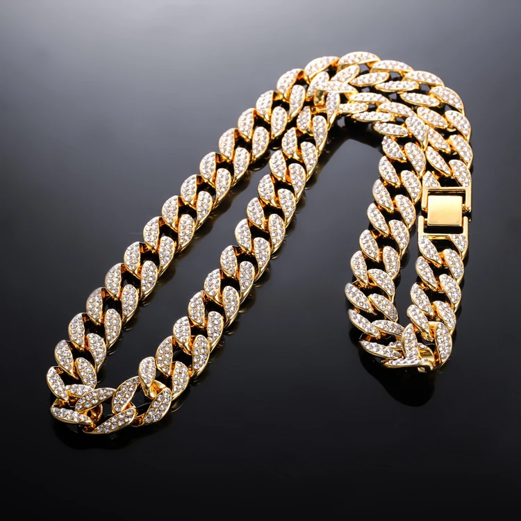 Hot sell Stock High quality LOGO Customize necklaces gold 18k chain initial cuban