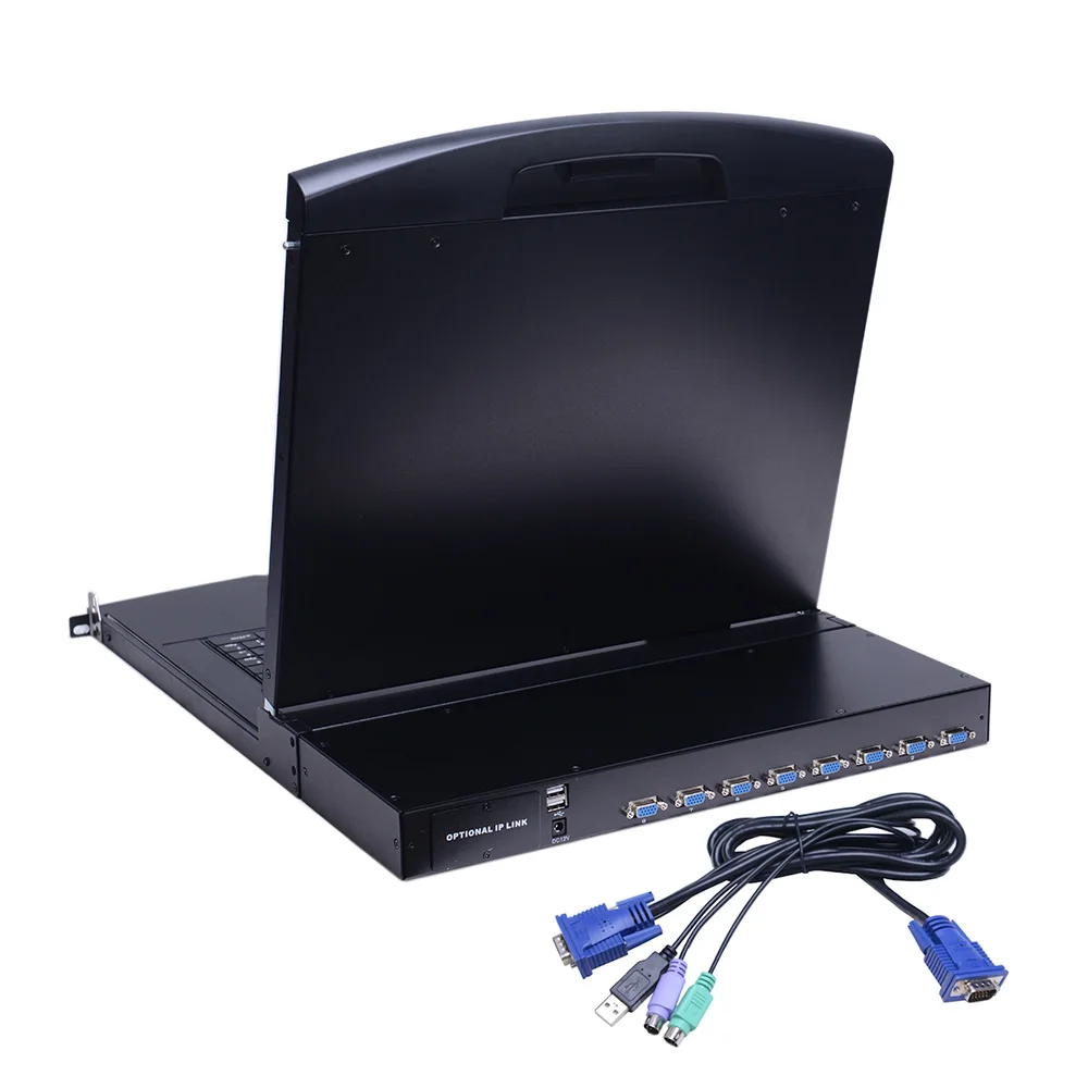 IP Optional 1920*1200@60Hz Singlerial 17 Inches 8 Port VGA Interface LCD KVM Console
