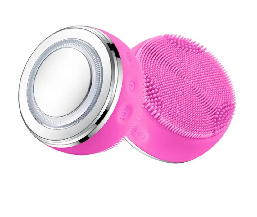 
Sonic Silicone Face Cleansing Brush 2 In 1 Led Photon Face Massage Deep Pore Cleaner Acne Remover Face Lifting Free Shipping 
