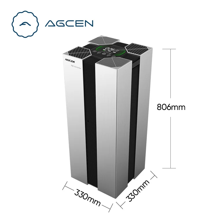 Agcen OEM ODM Filtro de aire negative ion air purifier ozone free in china home air cleaner for 80 sqm