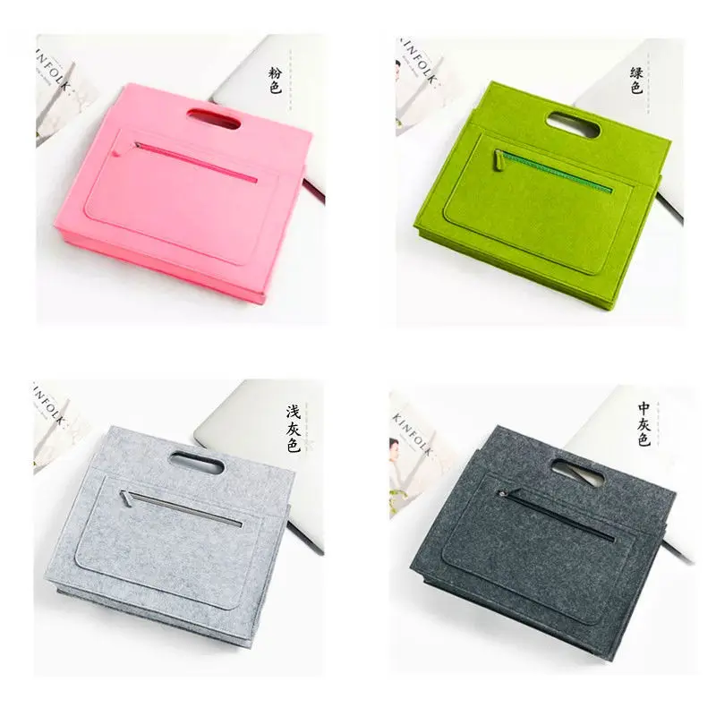 Promotional High Quality Felt Business Sleeve Envelop Bag Handling Computer Bag Sleeve Carrying Case Cover Briefcase