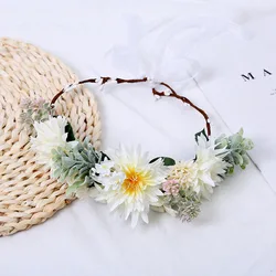 Bohemian And Korean Style Flowers Braid Hair Band And Headband For Wedding And Party Decorations Wholesale