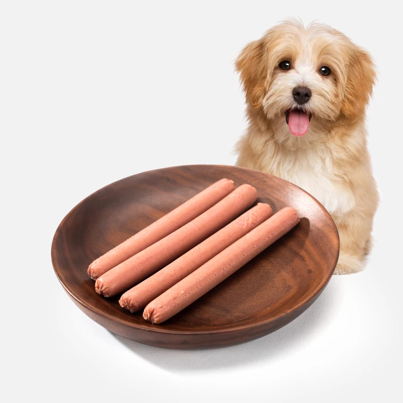 Оптовая продажа от поставщика собачьих лакомств по хорошей цене без зерен 200 г колбаса для ветчины собак закуска домашних животных