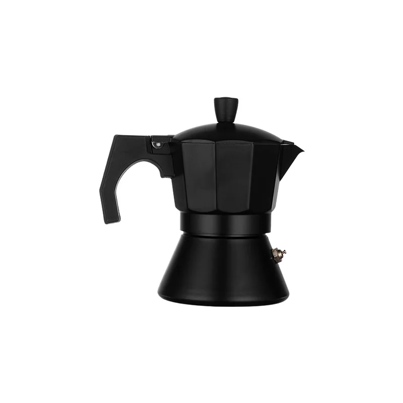 Italian Stove Espresso Maker Manual Coffee Moka Pot Top Aluminum Custom Metal Rectangle Make Coffee Individual Package