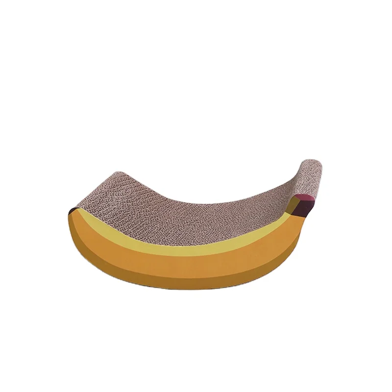 Hot Sale Banana Shape Corrugated Paper Cat Toy Cat Scratch Board Competitive Price Factory Directly Wholesale
