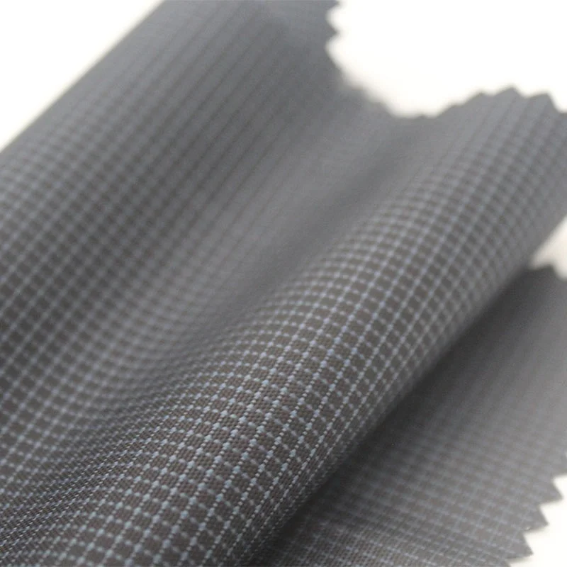 special design Tiny check PU coated 300D Cationic melange 1 mm Ripstop polyester oxford waist bag fabric