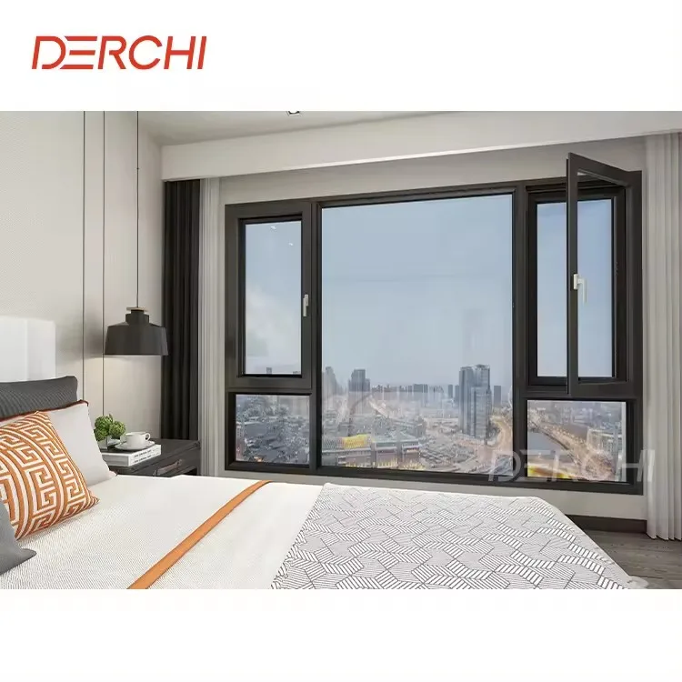 Florida House Replace Window Cheap Price Caribbean Hurricane Proof Impact Windows Large Glass Fixed Picture Aluminum Window