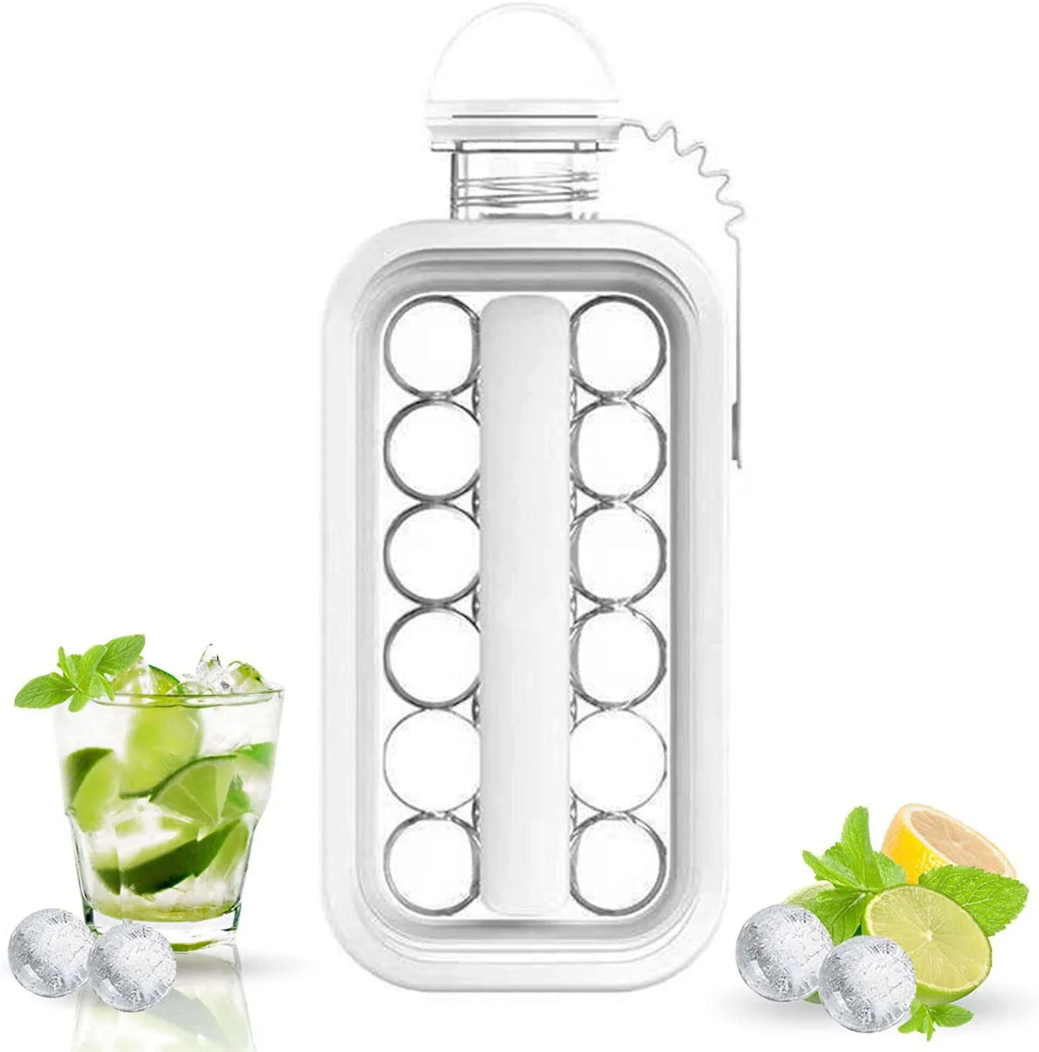 2022 Hot Selling Ice Kettle Round Knock On Ball Ice Mold Maker 2-In-1 Portable Cold Water Kitchen