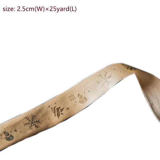 25yard/roll Christmas Ribbon Gift box Decoration well-designed packaging ribbon gift box Christmas gift Christmas design