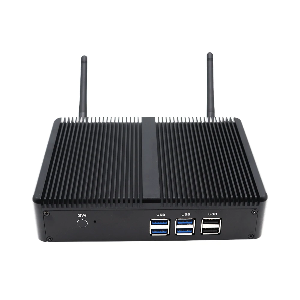Low Cost Quad Core Intel N3700 N3150 Dual RJ45 Lan DDR3L MSATA 2*HD-MI 4xUSB 3.0 Linux Ubuntu 12V Fanless Mini PC Computes