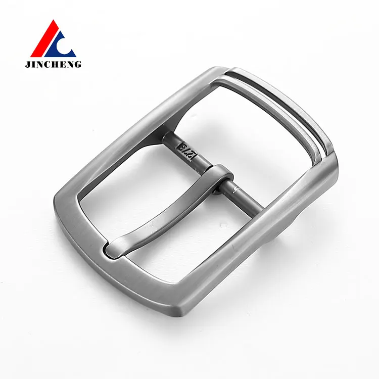 Custom Logo Simple Clip Reversible Pin Buckles Hardwares For Leather Belt Alloy 35mm Prong Buckle For Men