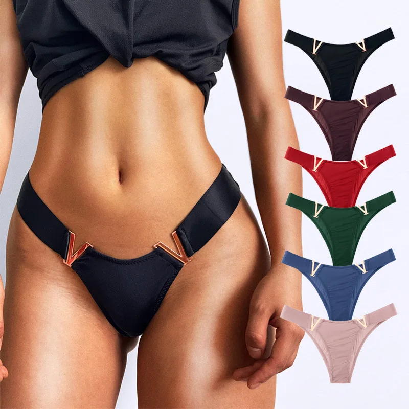 HO 2024 New Spandex Thong Underwear Women Sexy G-String Thong Swimsuit Models Bikini G String