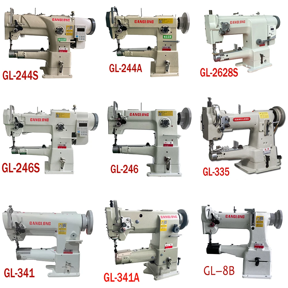 GL-1342 Double Needle Walking Foot Thick Material Cylinder Bed Leather Sewing Machine For Bag Price