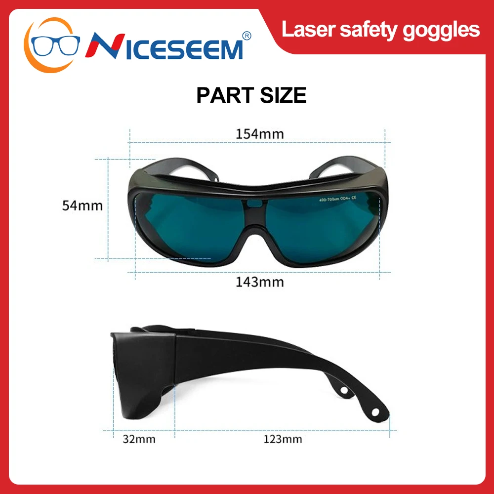 Goggles 610-1200nm OD7 ND YAG 1064 Industrial Protective Laser Safety Glasses for Marking Welding Beauty Machine