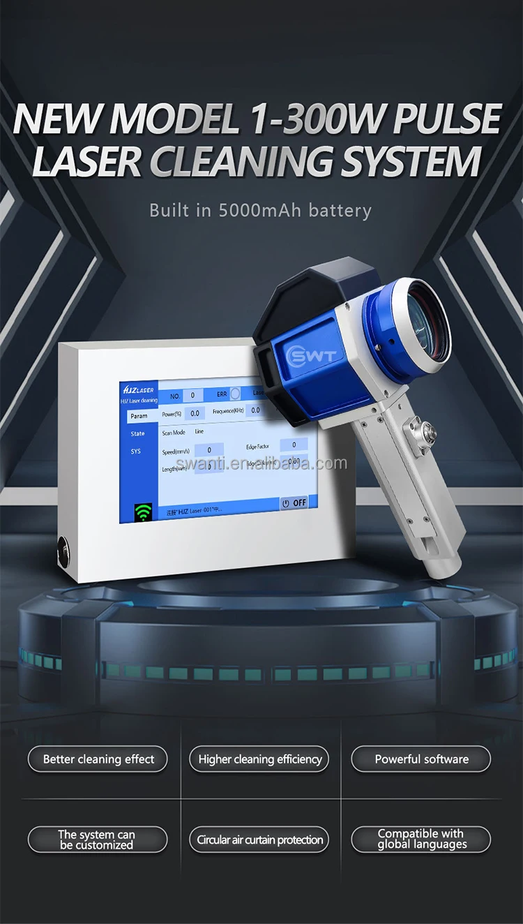 Factory price 200W Pulse laser cleaning machine with laser cleaning head cheap laser cleaning machines work