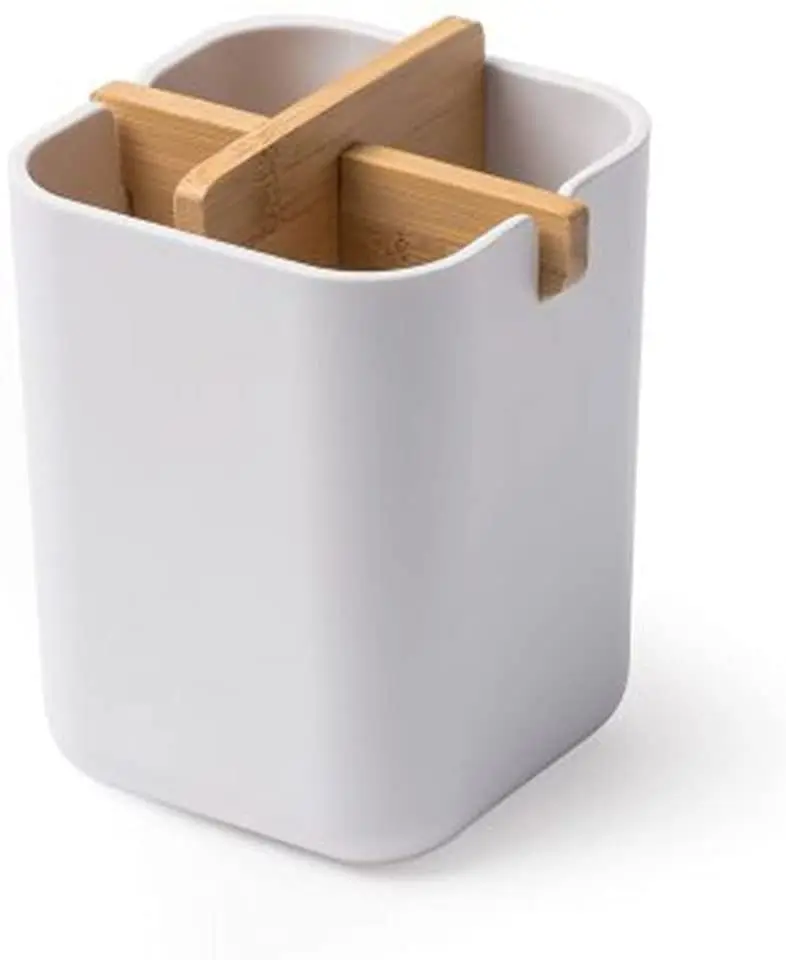 Eco Friendly Toothpaste and Toothbrush Holder Organizers Caddy Stand Storage Tray for Bath,bamboo pen holder