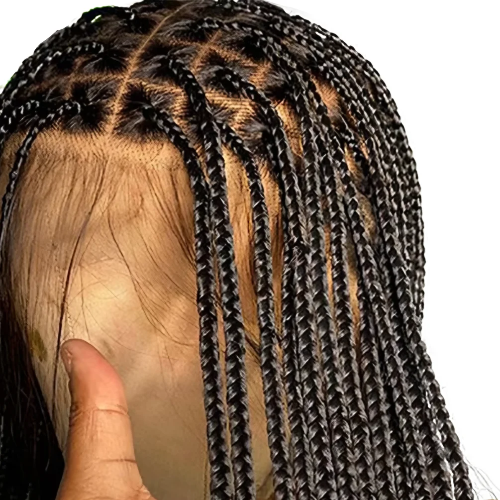 Braid 8 inches Full Lace Wig Human Hair Natural Black Glueless Perruque Full HD Lace Wigs For Black Women