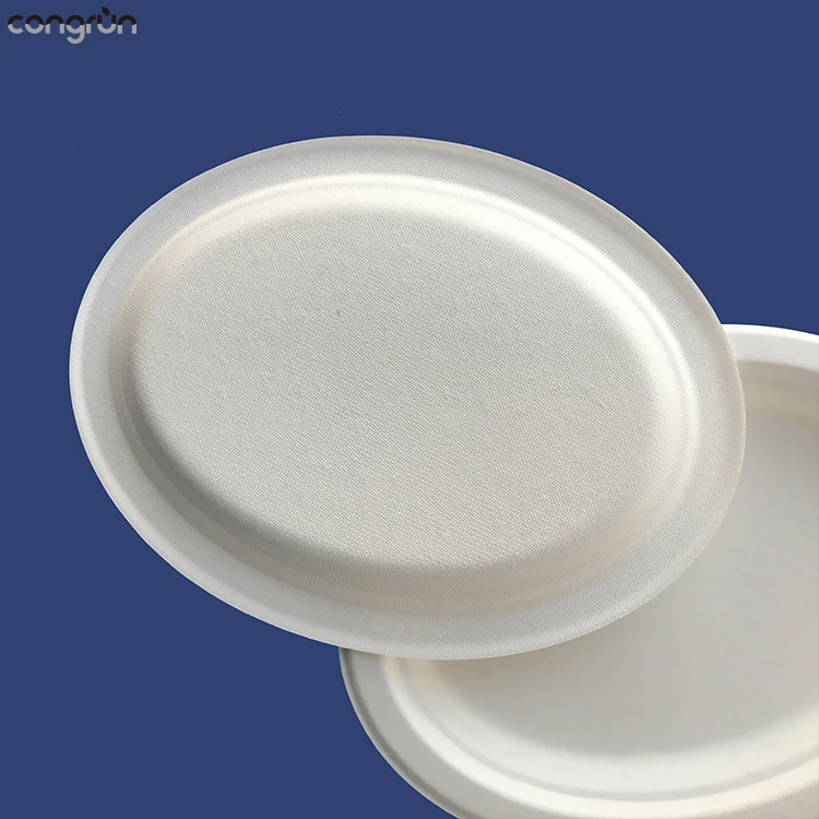 
Disposable plate & cup makers machine make Recycle bagasse Oval plate Ellipse paper Plates 