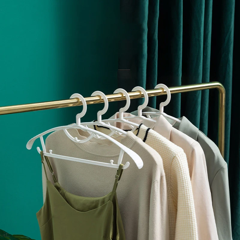 Wide Shoulder Space Saving Stacking Plastic Hangers Folding Hanger Organizer Hangers For Home Hotel