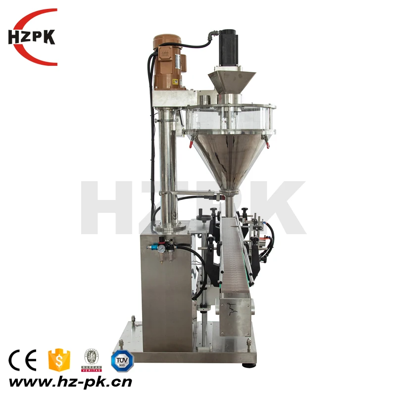 automatic 1kg dry chemical sachet milk papaya spice screw powder seasoning can cup bottle detergent filling packing machine