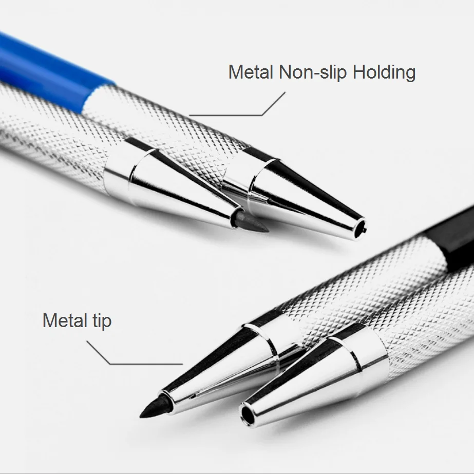 2.0 mm Lead Holder Metal Mechanical Pencil Automatic Mechanical Drafting Pencil for Draft Drawing Carpenter Crafting Art Sketchi