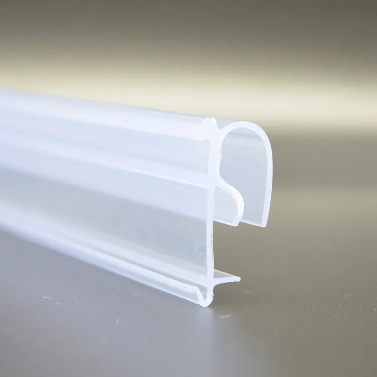 clear pvc price tag label holder extrusion profile for supermarket shelf goods