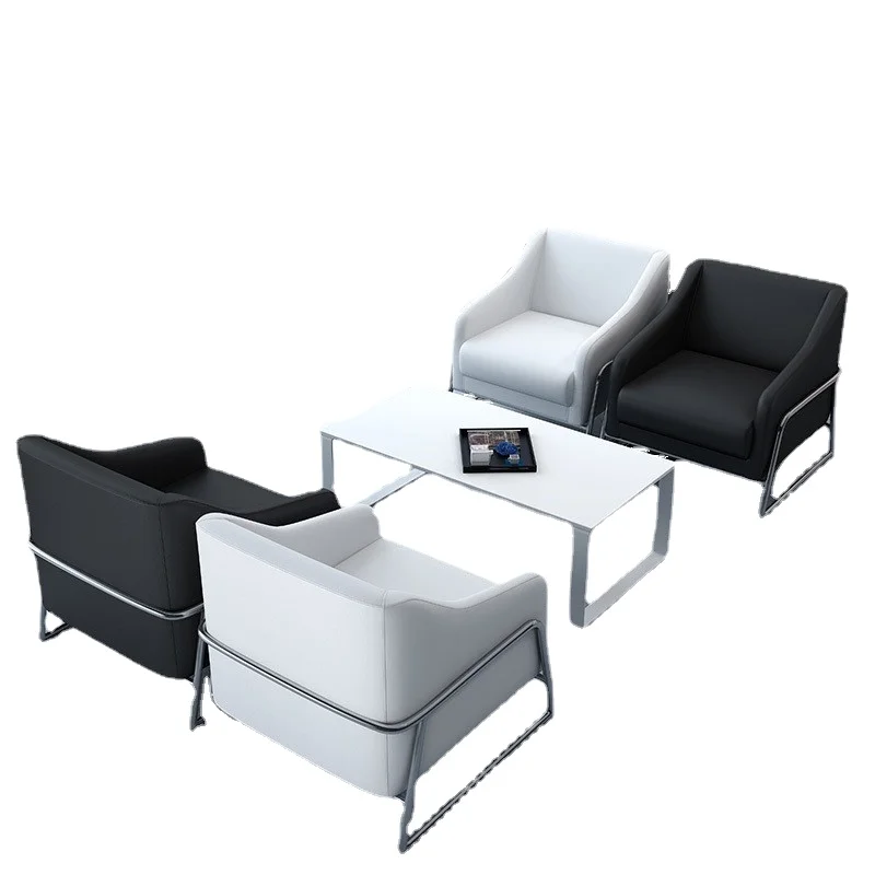 high quality customized color sofa set american black office sofa armchair cape area VIP room white leather couch