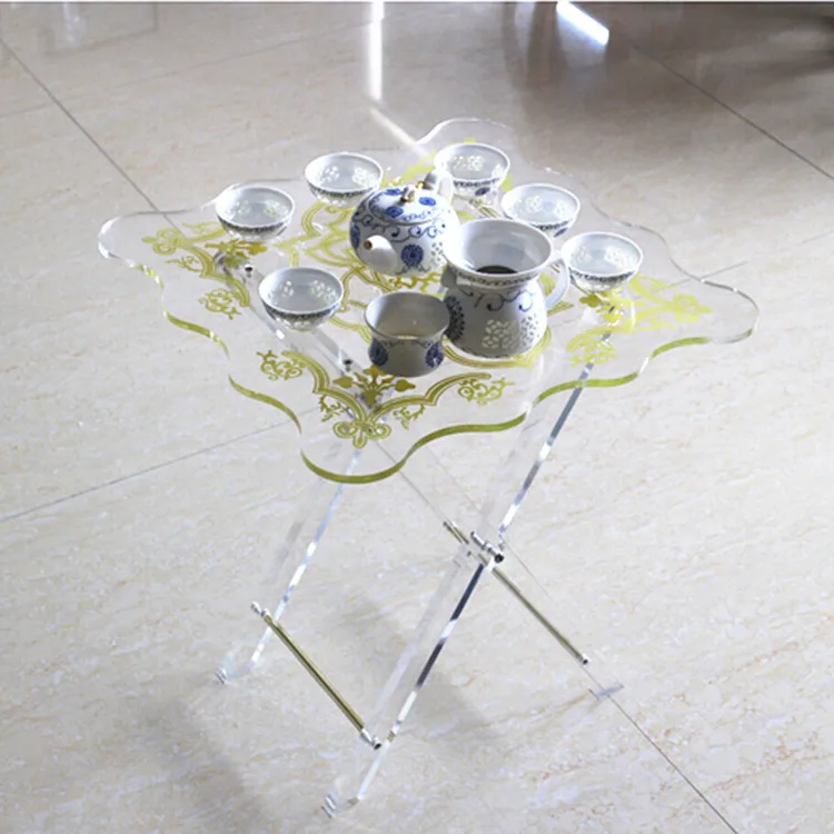 Акриловый прозрачный журнальный столик на Ближнем Востоке бестселлер Саудовская Аравия печатные столы складной из оргстекла набор 5