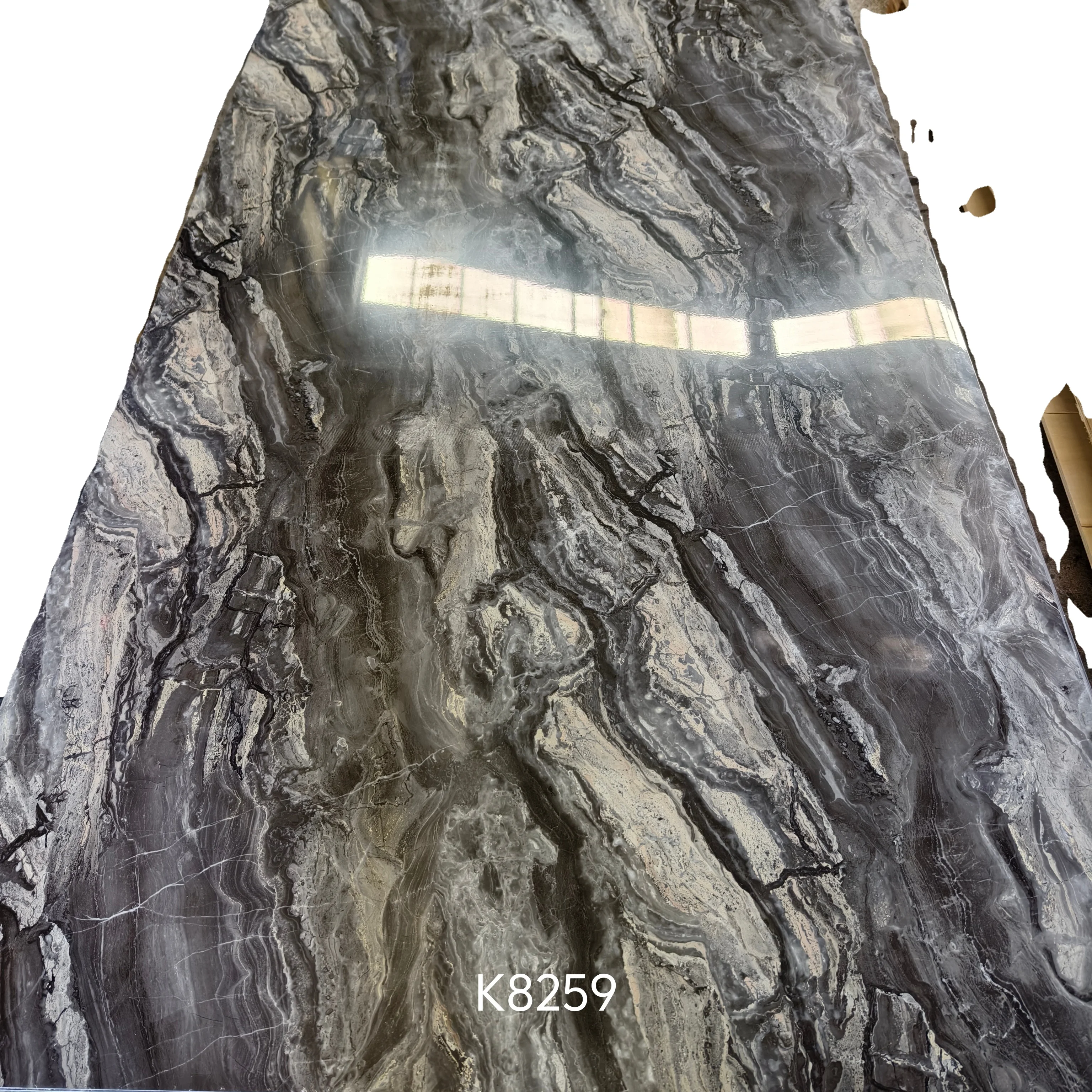 High Glossy UV Coating 3D Printing PVC Plastic Materials Marble Wall Panels Sheet