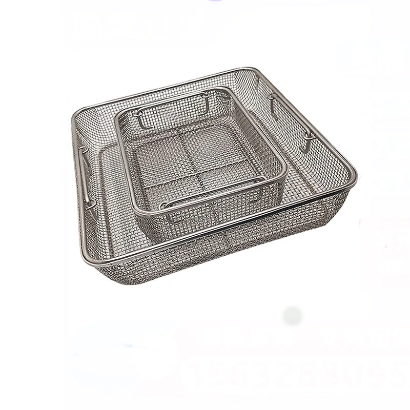 Stainless Steel Surgical Instrument Medical Disinfection Basket Wire Mesh Basket