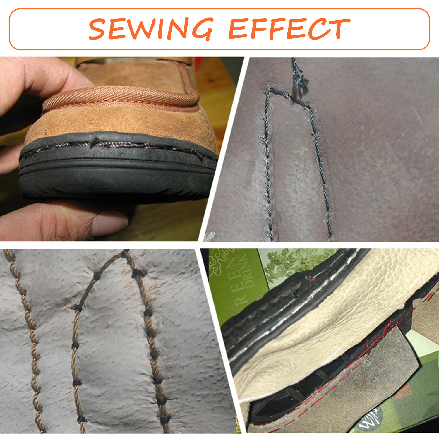 Ручная швейная машина для кожи, ручная машина для шитья обуви, швейная машина для ремонта швов, швейная машина с двойной хлопковой нейлоновой нитью