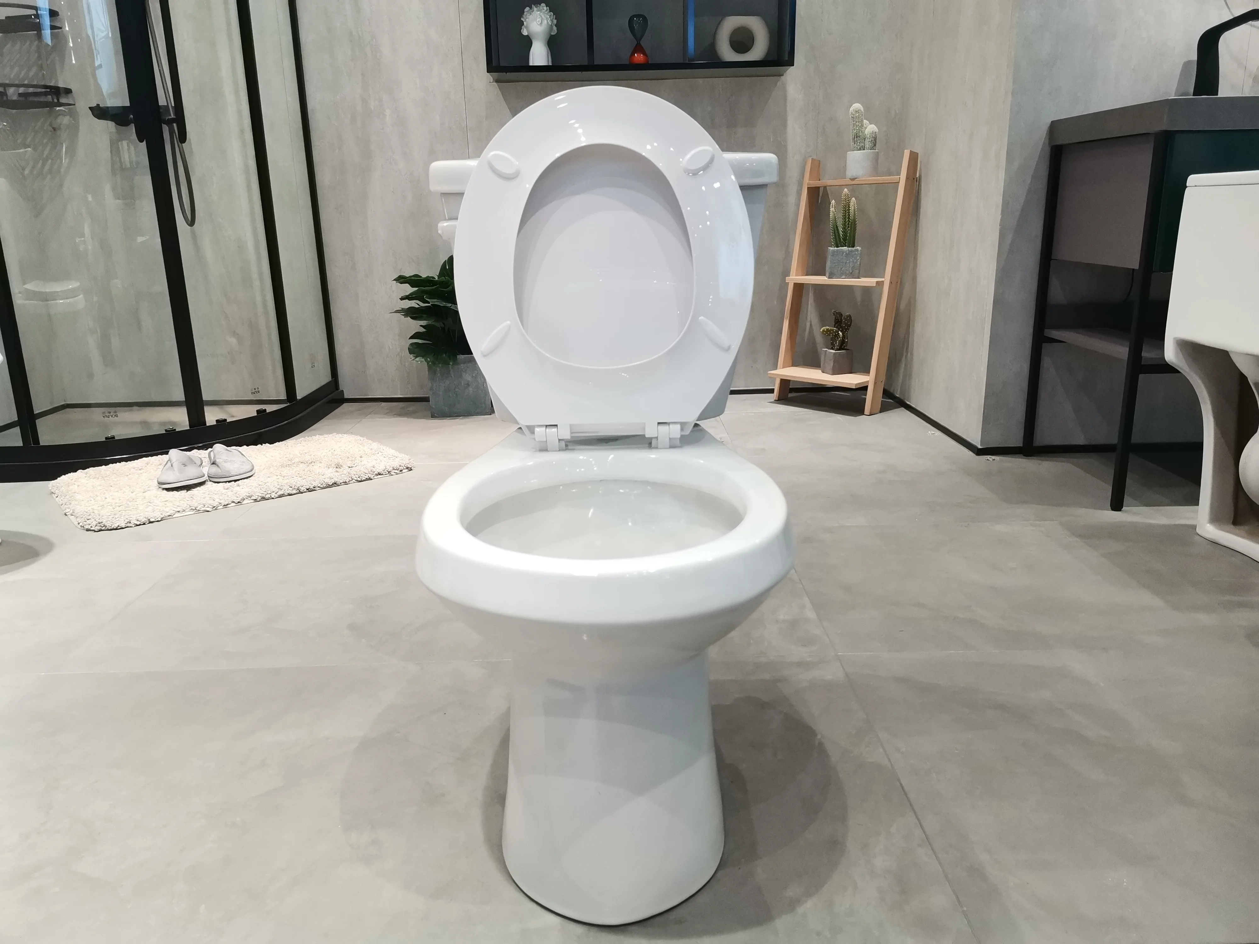 Factory North American cUPC Standard hot selling Bathroom toilet bowl Side Flush Floor Mounted Two Piece Toilet