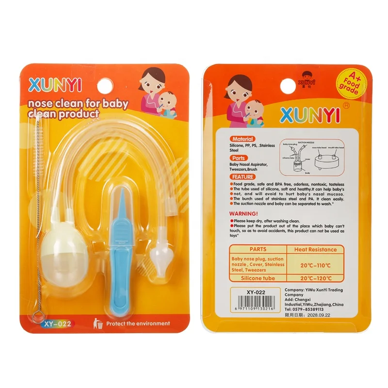 
New Born 3PCS set Silicone BPA FREE Suction Nose Cleaner Baby Care Nasal Aspirator 